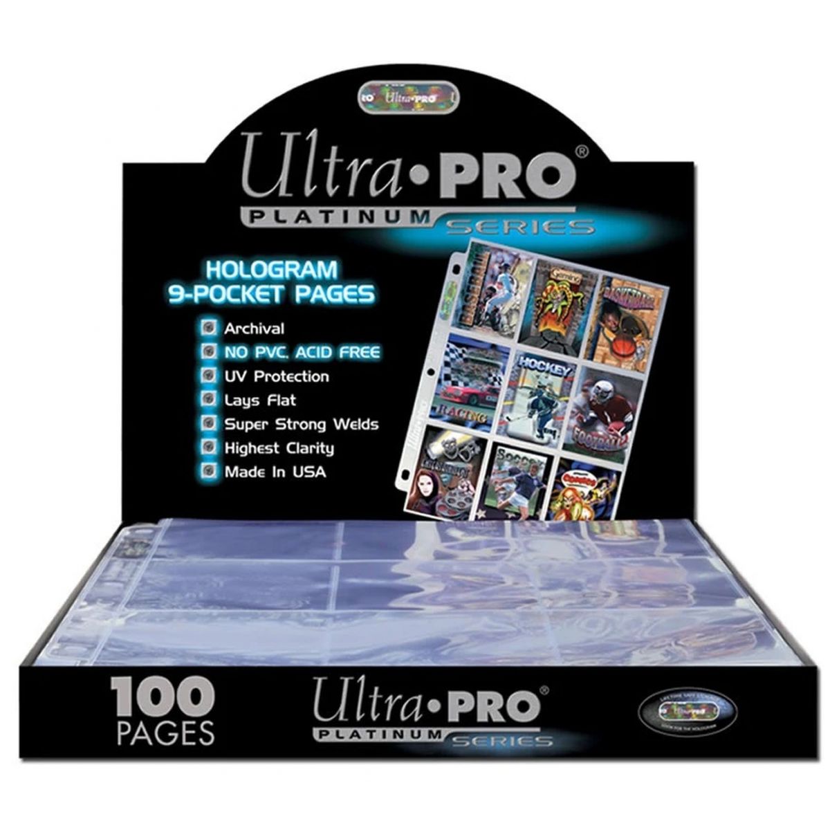 Ultra Pro - 100 Pages de Classeur - 9 Cases - Platinum (100)