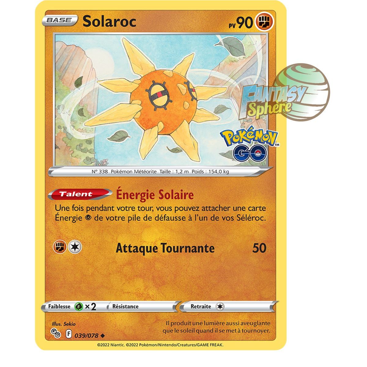 Solaroc - Peu Commune 39/78 - Epee et Bouclier 10.5 Pokemon GO