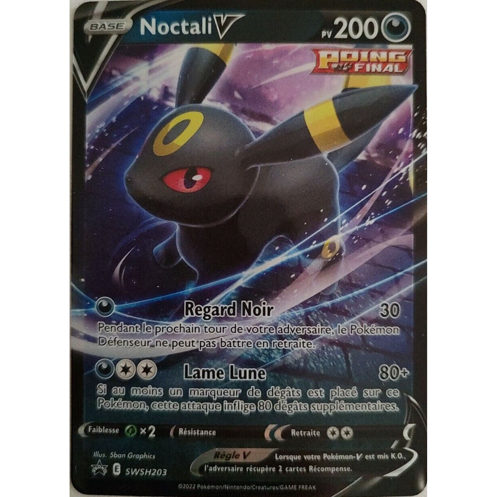 Noctali V Ultra Rare SWSH203 à Fantasy Sphere Entrepot Magasin de