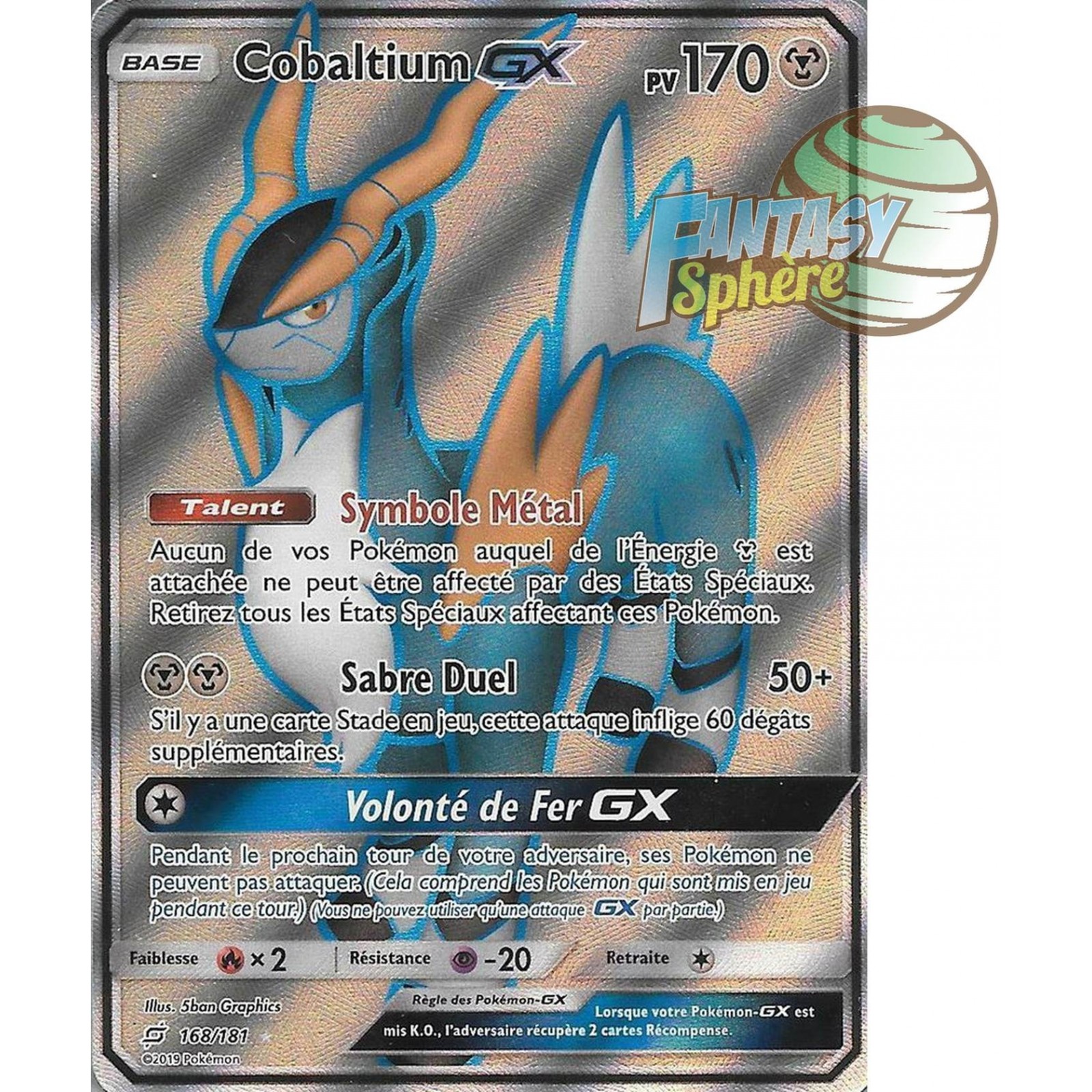Carte Pokemon COBALTIUM 106/181 GX Ultra rare Soleil et Lune 9 SL9 FR NEUF 