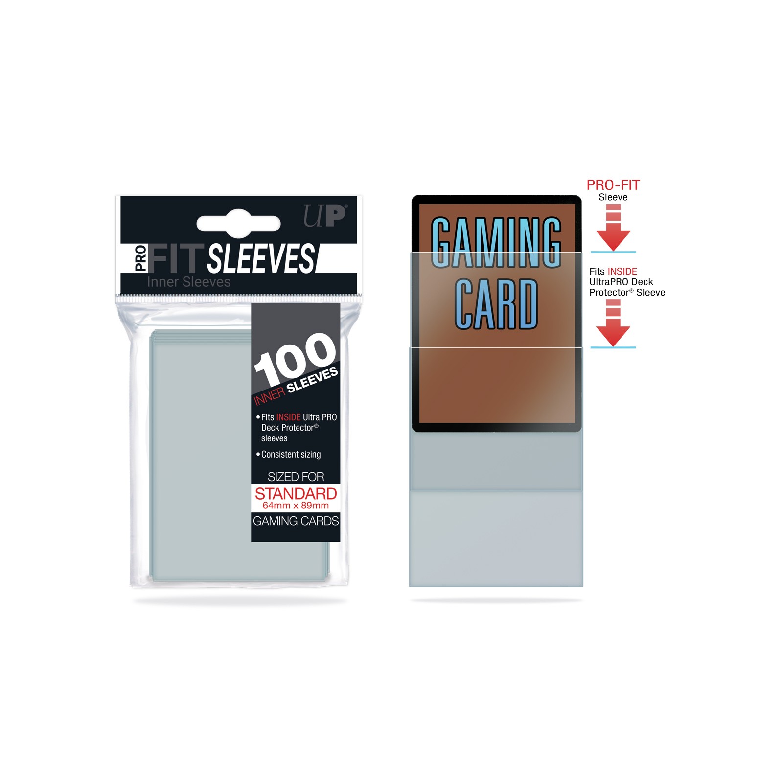 Ultra Pro - Prot?�ges Cartes Pro-Fit - Taille Standard - (100) ?� Fantasy Sphere - Entrepot 