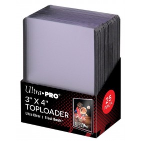 UP - Protèges Cartes Rigides - Top Loader 3"X4" Black Border (25)