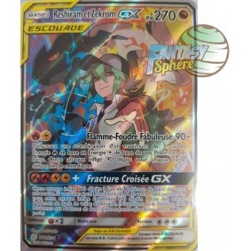 Reshiram et Zekrom GX - Full Art Ultra Rare 222/236 - Soleil et Lune 12 Éclipse Cosmique