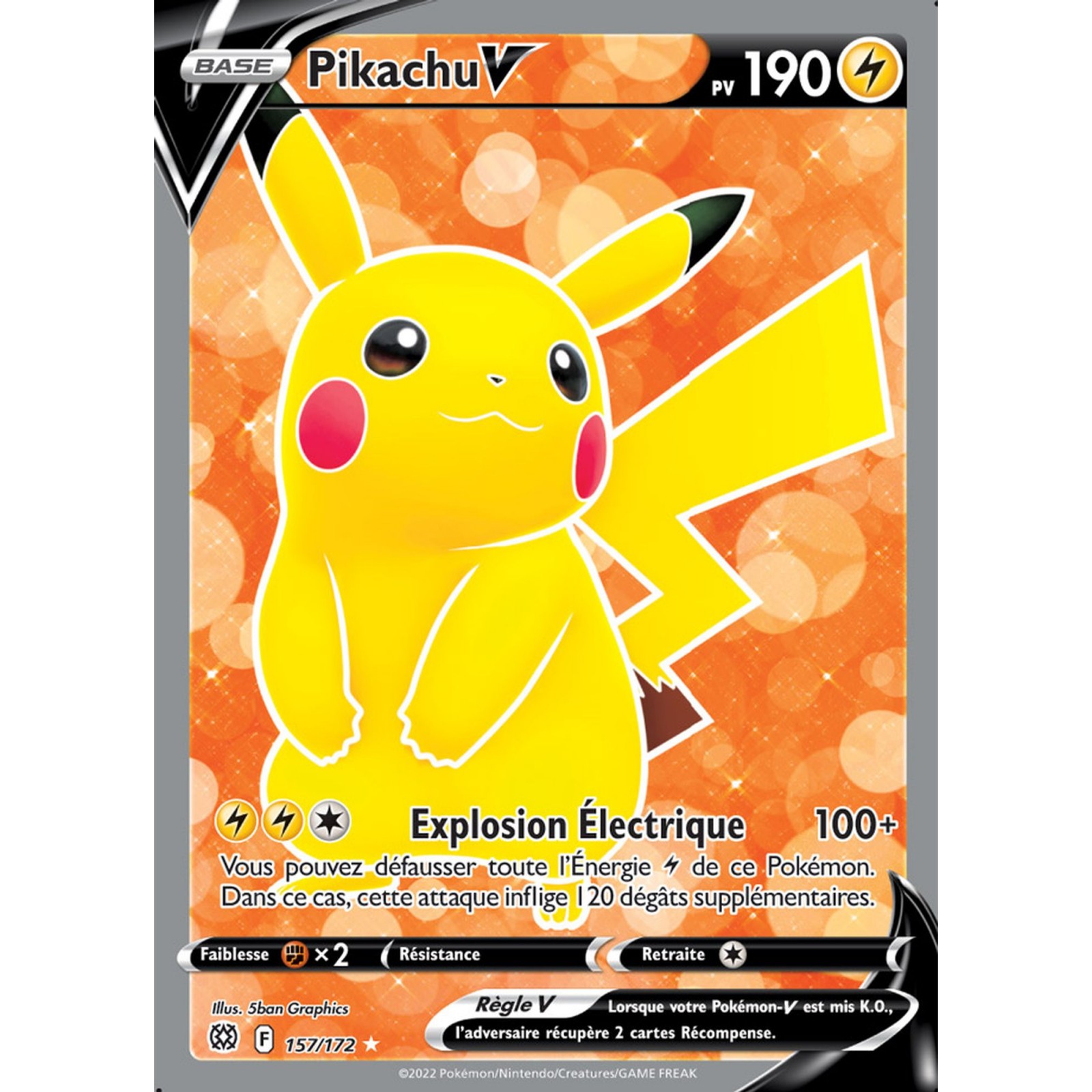 Pikachu V Full Art Ultra Rare Eb Epee Et Bouclier Stars