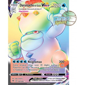Darumacho de Galar VMAX - Secret Rare 187/185 - Epee et Bouclier 4 Voltage Eclatant