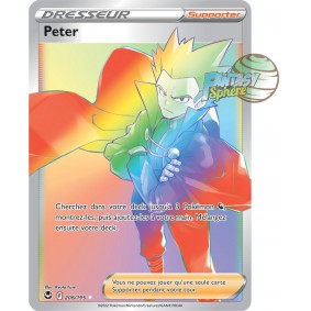 Peter - Secret Rare 206/195 - Epee et Bouclier 12 Tempete Argentée