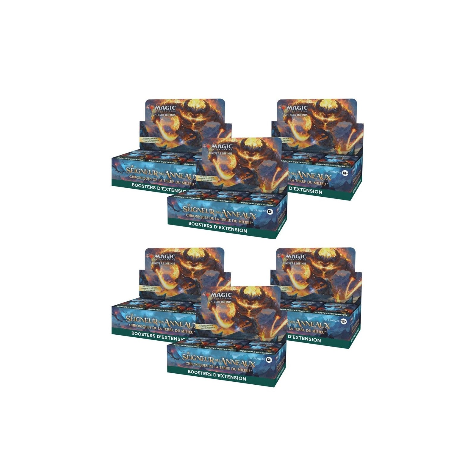Magic The Gathering Lot de 6 Boite de Booster Set Le Seigneur des Anneaux Chroniques de