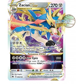 Zacian VSTAR - Full Art Ultra Rare 96/159 - Epee et Bouclier 12.5 Zenith Supreme