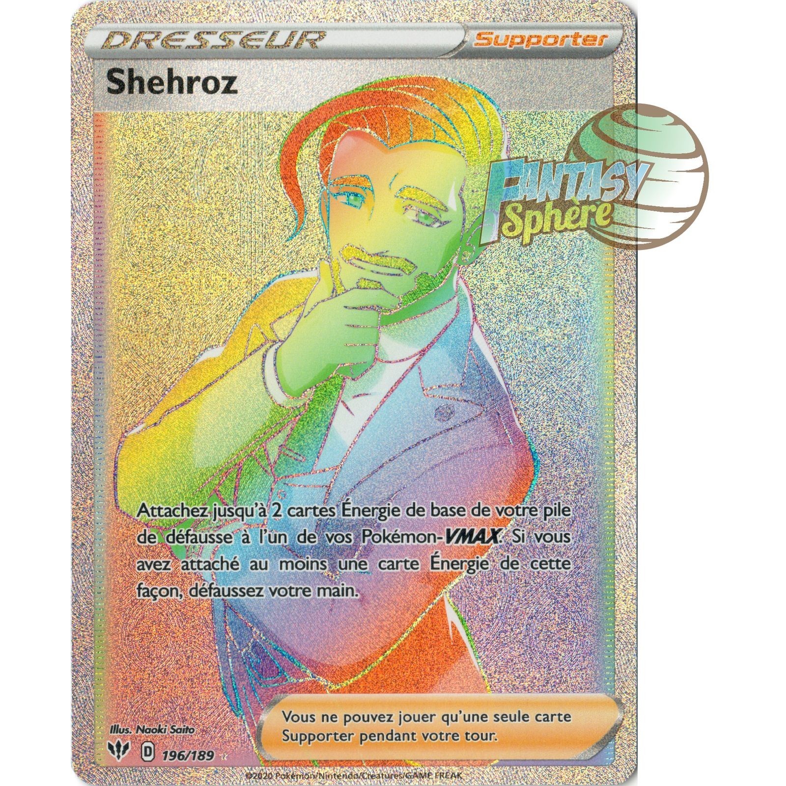 EB03:Ténèbres Embrasées Shehroz Carte Pokemon Neuve Française 189/189