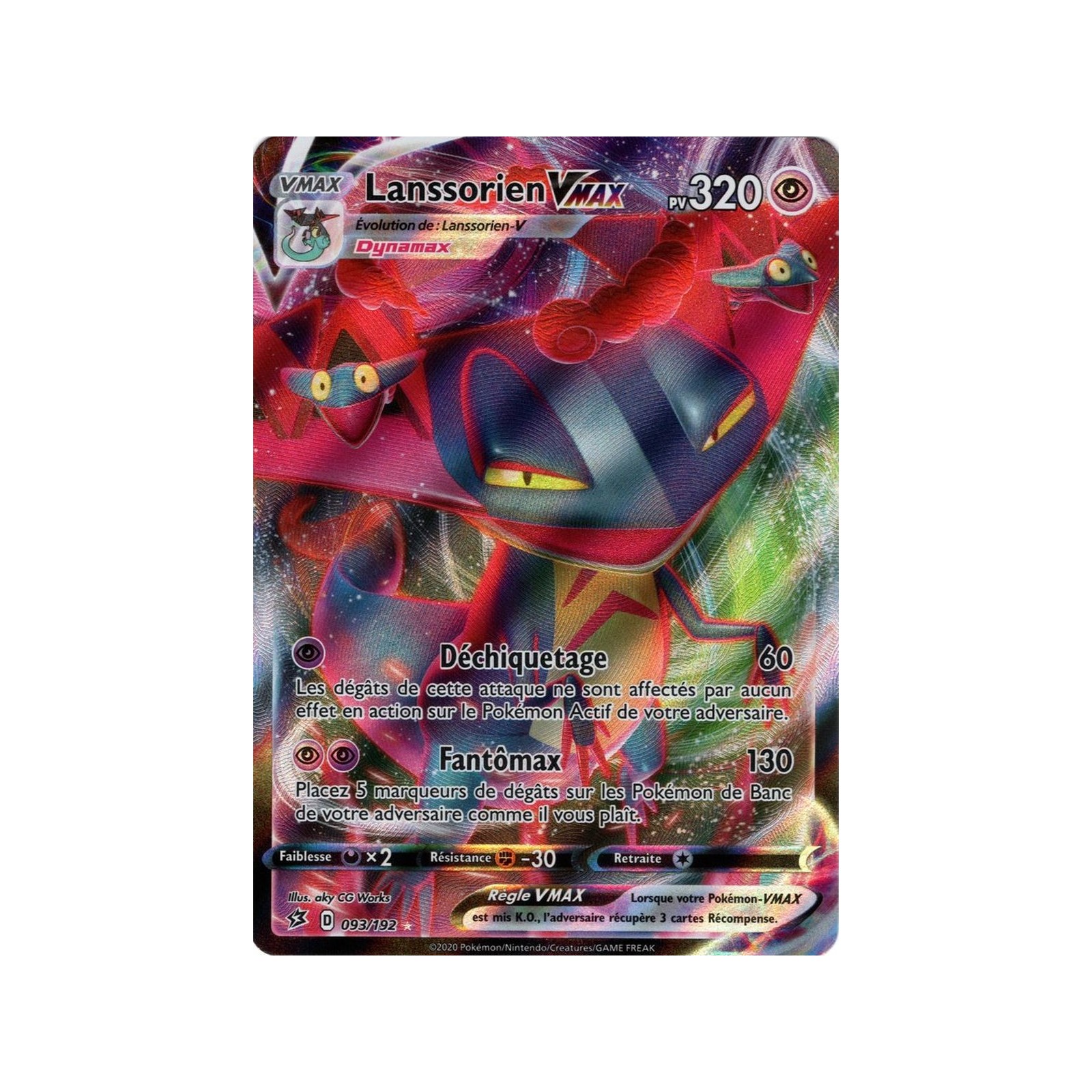 Lanssorien VMAX - Ultra Rare 093/192 EB02 Clash des Rebelles Carte à l'unité Pokemon 