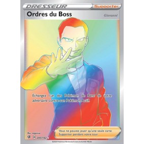 Ordres du Boss - Secret Rare 200/192 EB02 Clash des Rebelles Carte à l'unité Pokemon
