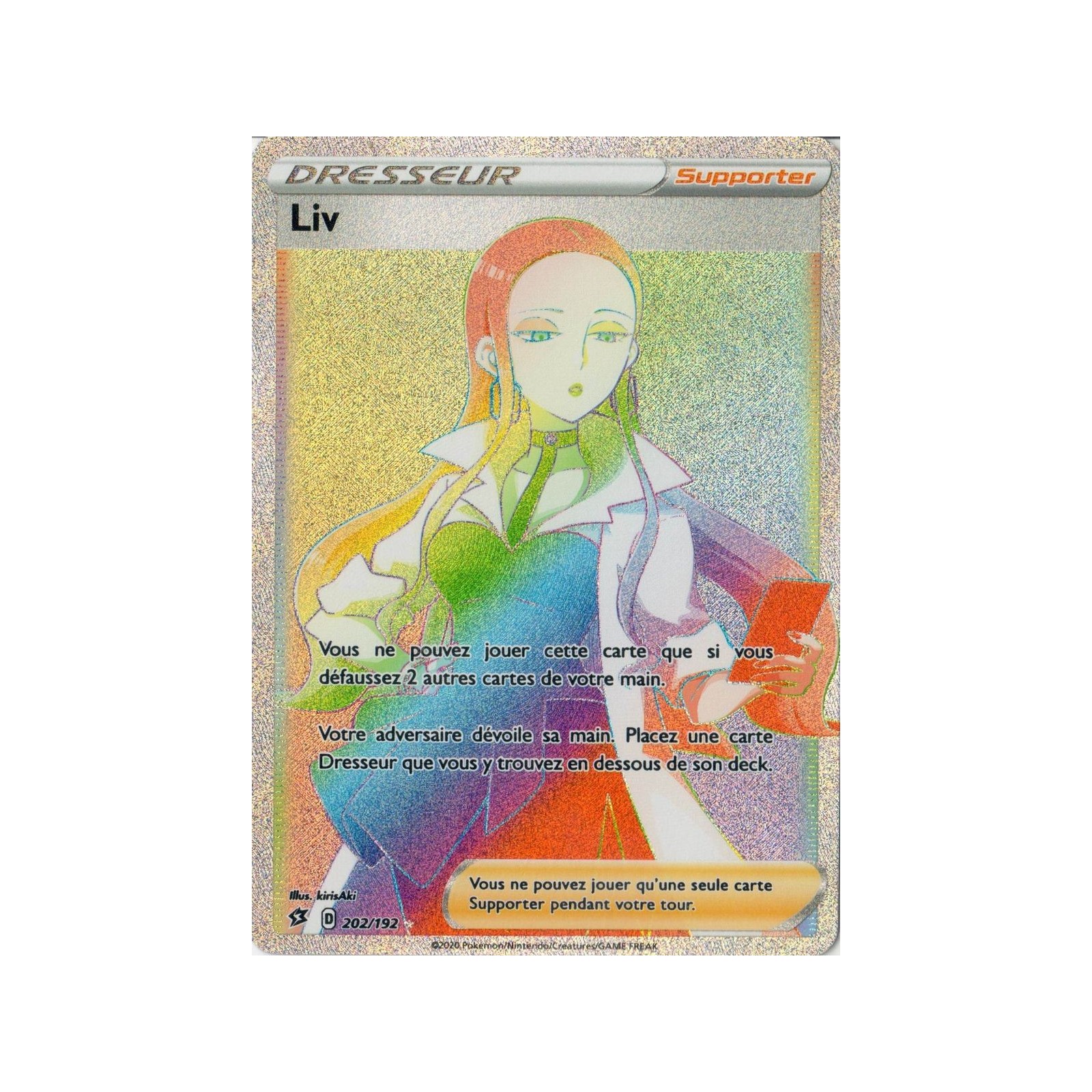 Liv - Secret Rare 202/192 EB02 Clash des Rebelles Carte à l'unité Pokemon Liv - Secret Rare 202/192 EB02 Clash des Rebelles Carte à l'unité Pokemon