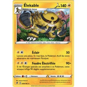 Élekable - Reverse 059/192 EB02 Clash des Rebelles Carte à l'unité Pokemon 