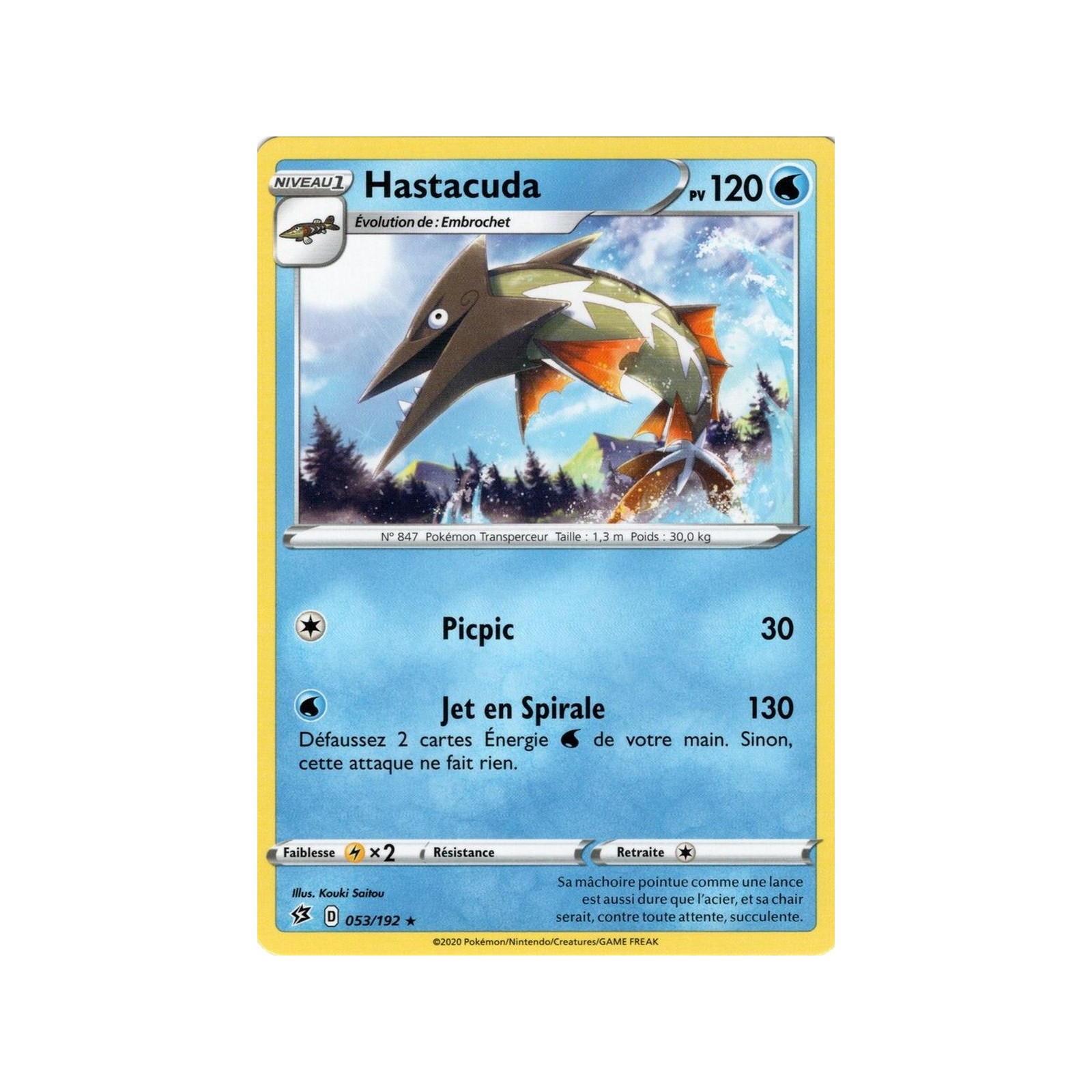 Hastacuda - Reverse 053/192 EB02 Clash des Rebelles Carte à l'unité Pokemon 