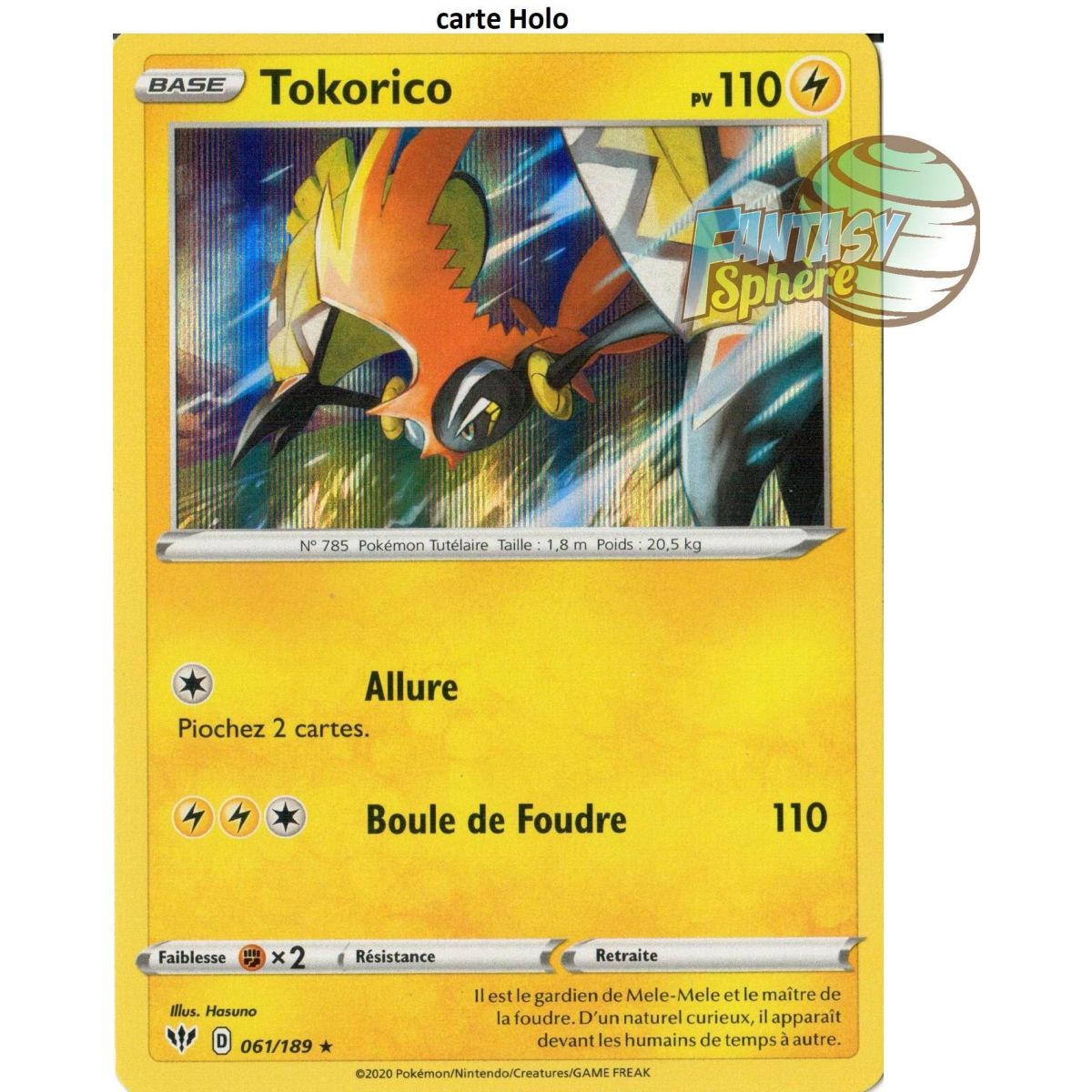 Tokorico - Holo Rare 61/189  - EB03 Ténèbres Embrasées