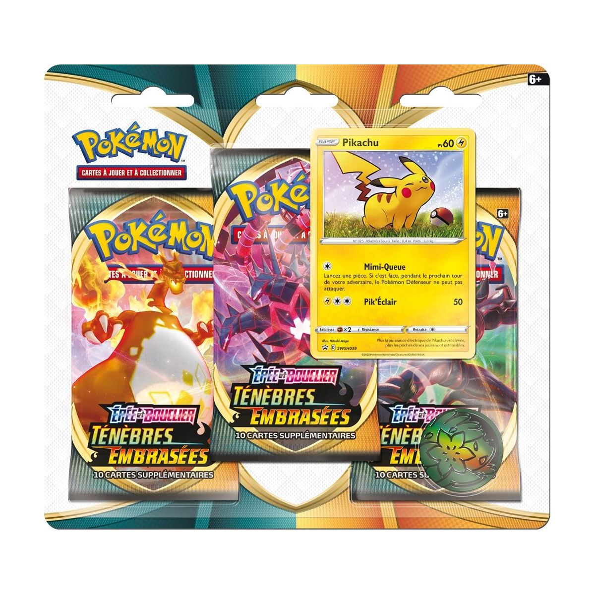 Pokémon - Tri-Pack - Ténèbres Embrasées [EB03] - Pikachu / Bibichu - FR