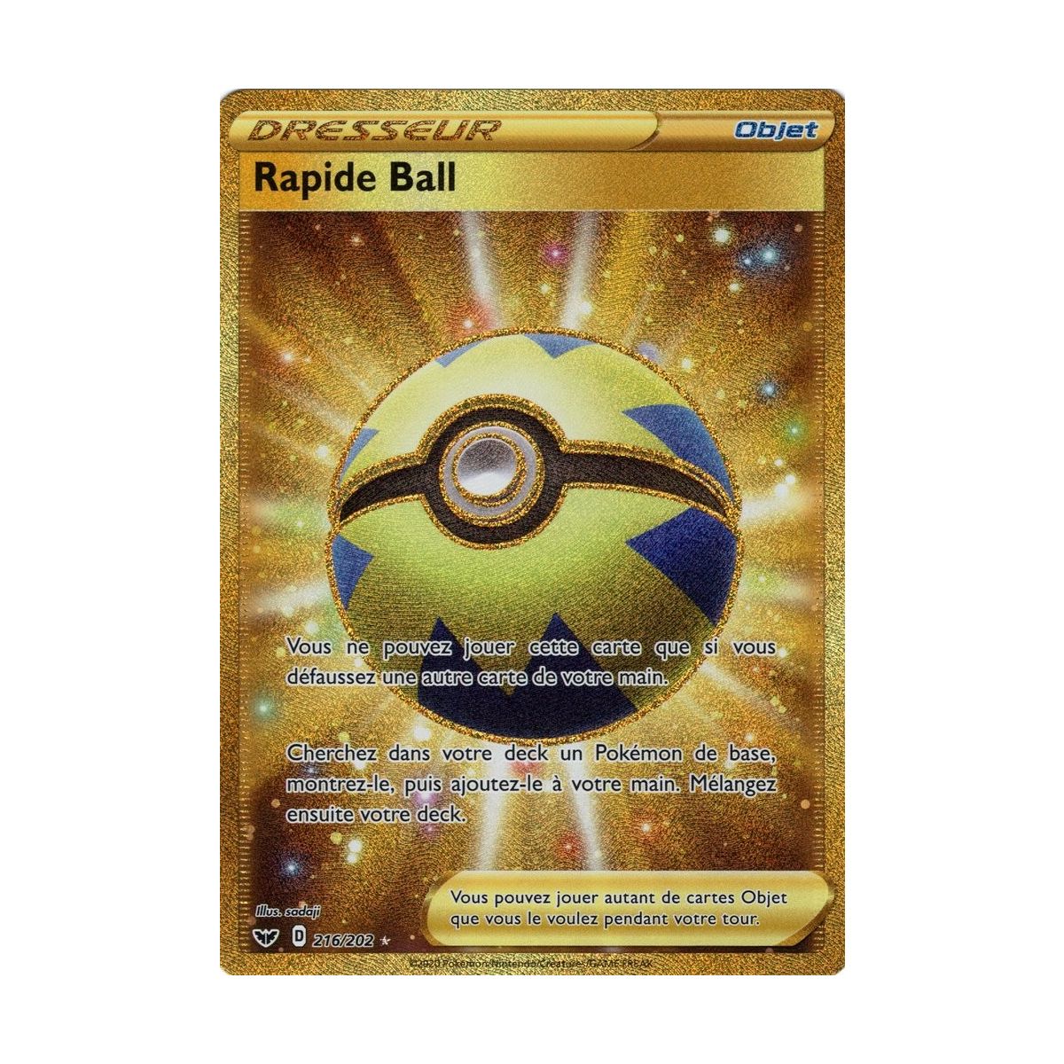 Item Rapide Ball - Secret Rare 216/202 EB01 Epée et Bouclier