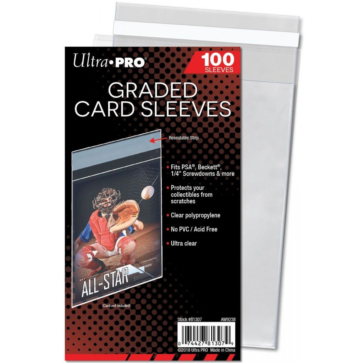 Ultra Pro - Team Bags - Graded Card Sleeves Resealable - Protège-cartes Gradées Refermables (100)
