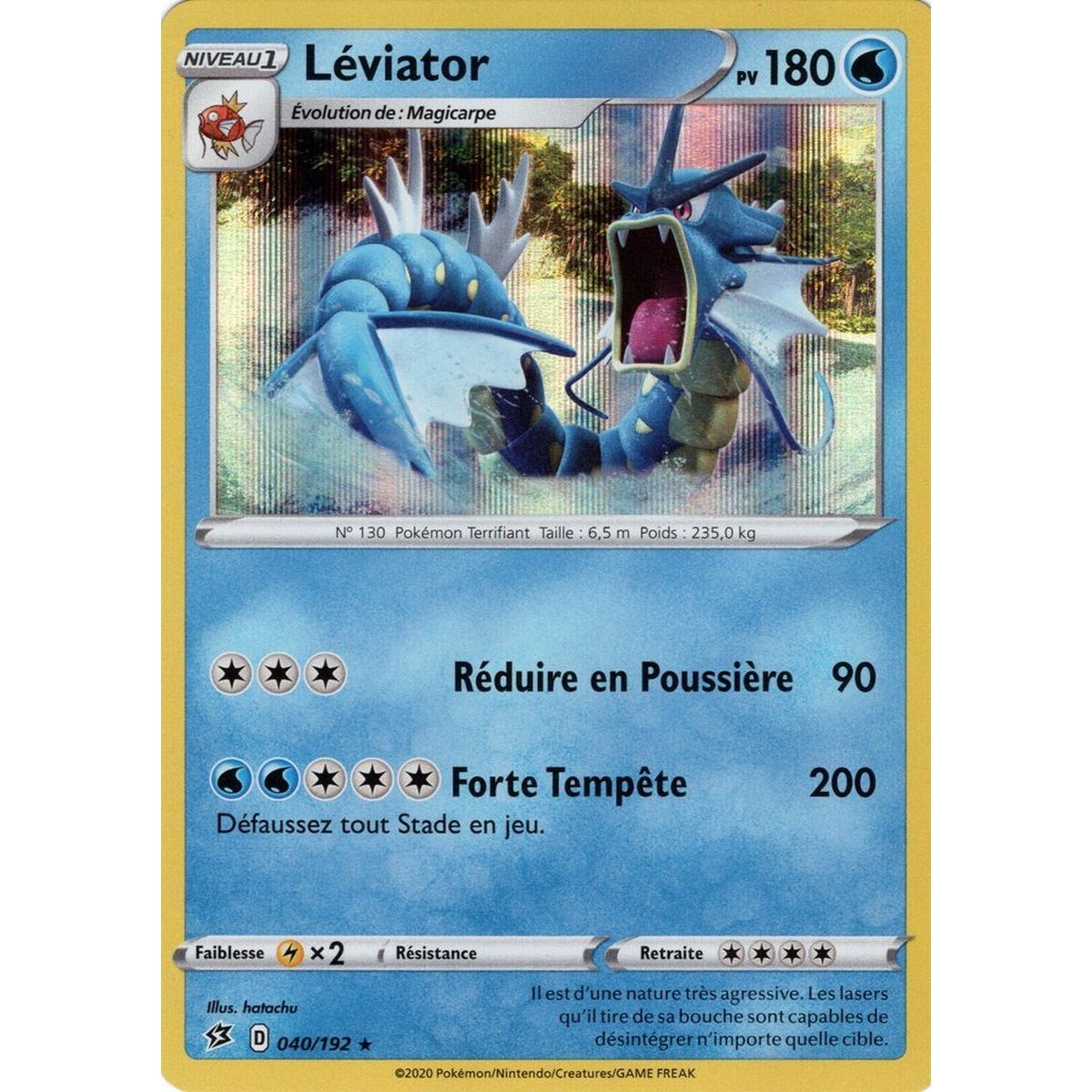 Léviator - Holo Rare 040/192 - Epee et Bouclier 2 Clash des Rebelles