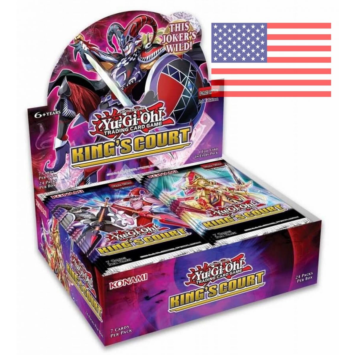 *US Print SEALED* Yu-Gi-Oh! - Display - Boite de 24 Boosters - King's Court - AMERICAIN - 1st Edition