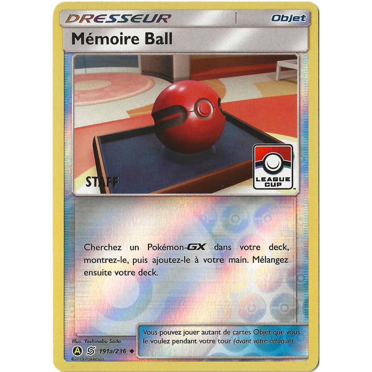 Item Mémoire Ball - Promo STAFF - Reverse Rare - 191a/236