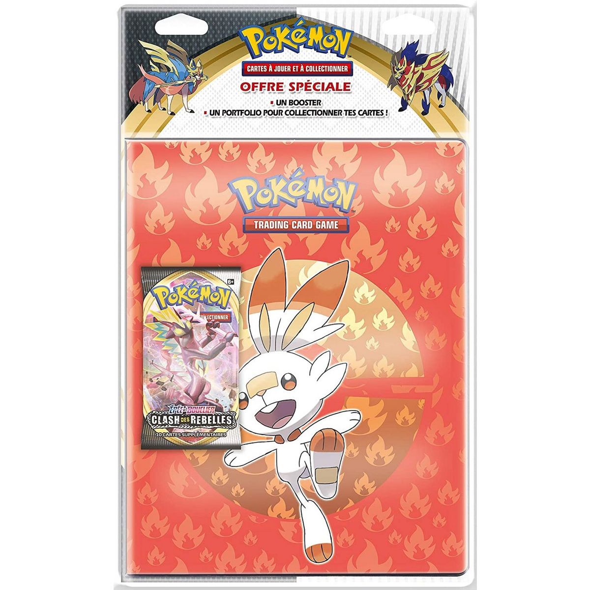 Portfolio 9 Cases - Pokémon + 1 Booster Epée et Bouclier - Clash des Rebelles [EB02] - FR