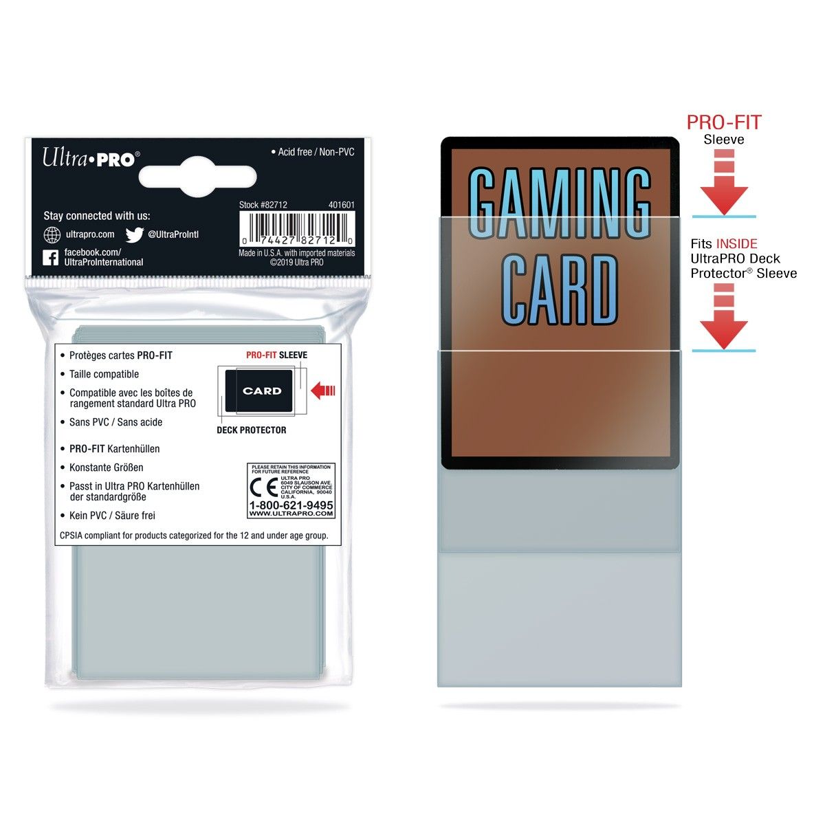 Ultra Pro - Pack - Protèges Cartes Pro-Fit - Taille Standard - (500)