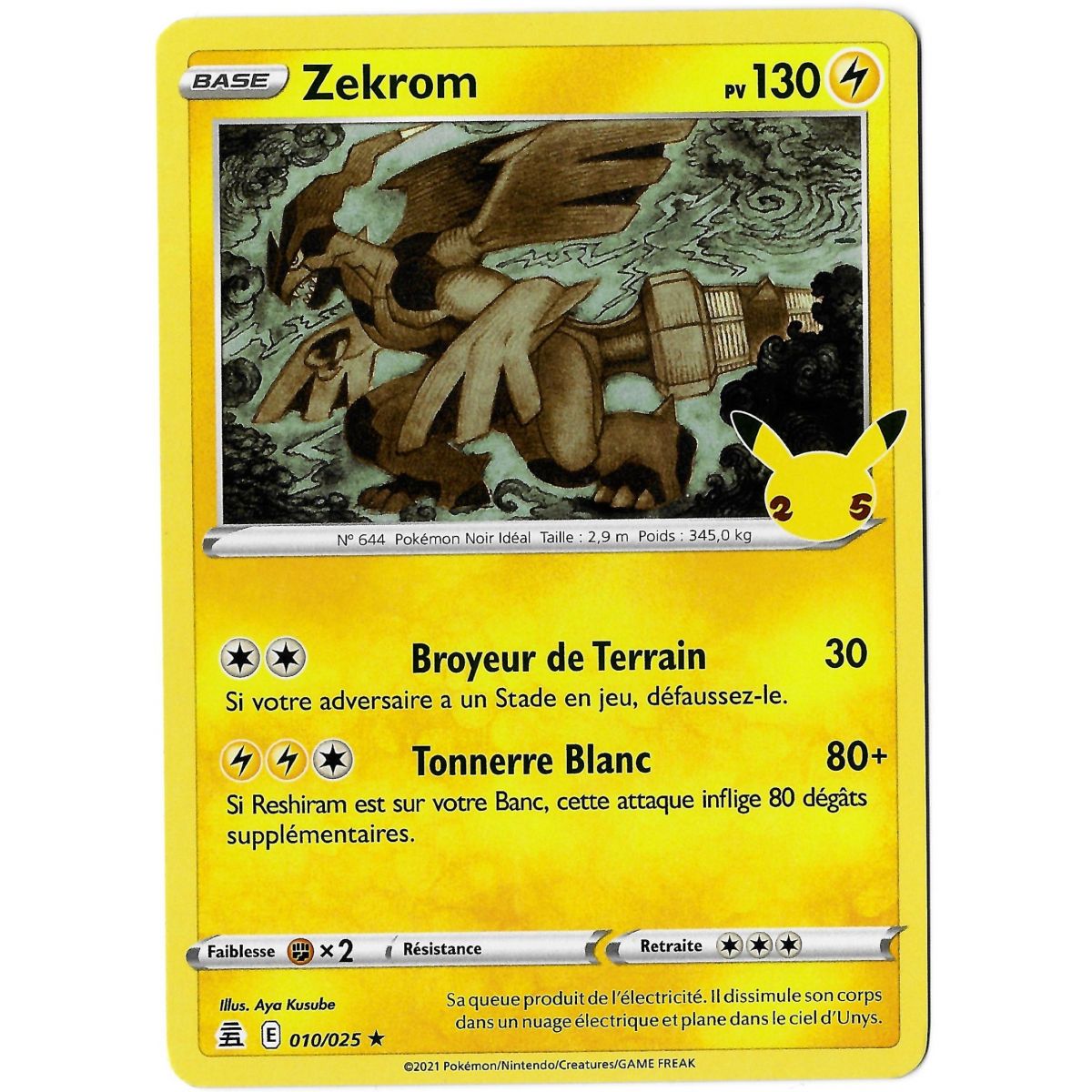Zekrom - Holo Rare 010/025 EB07.5 Célébrations 25 Ans