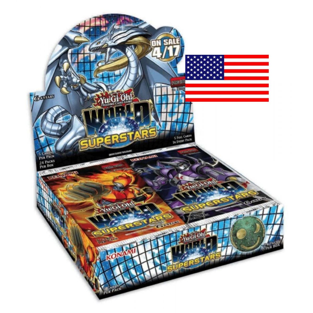 *US Print SEALED* Yu-Gi-Oh! - Display - Boite de 24 Boosters - World Superstars - AMERICAIN