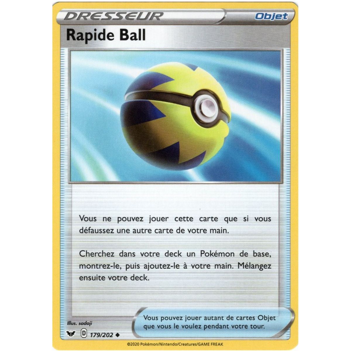 Rapide Ball - Peu Commune 179/202 EB01 Epée et Bouclier