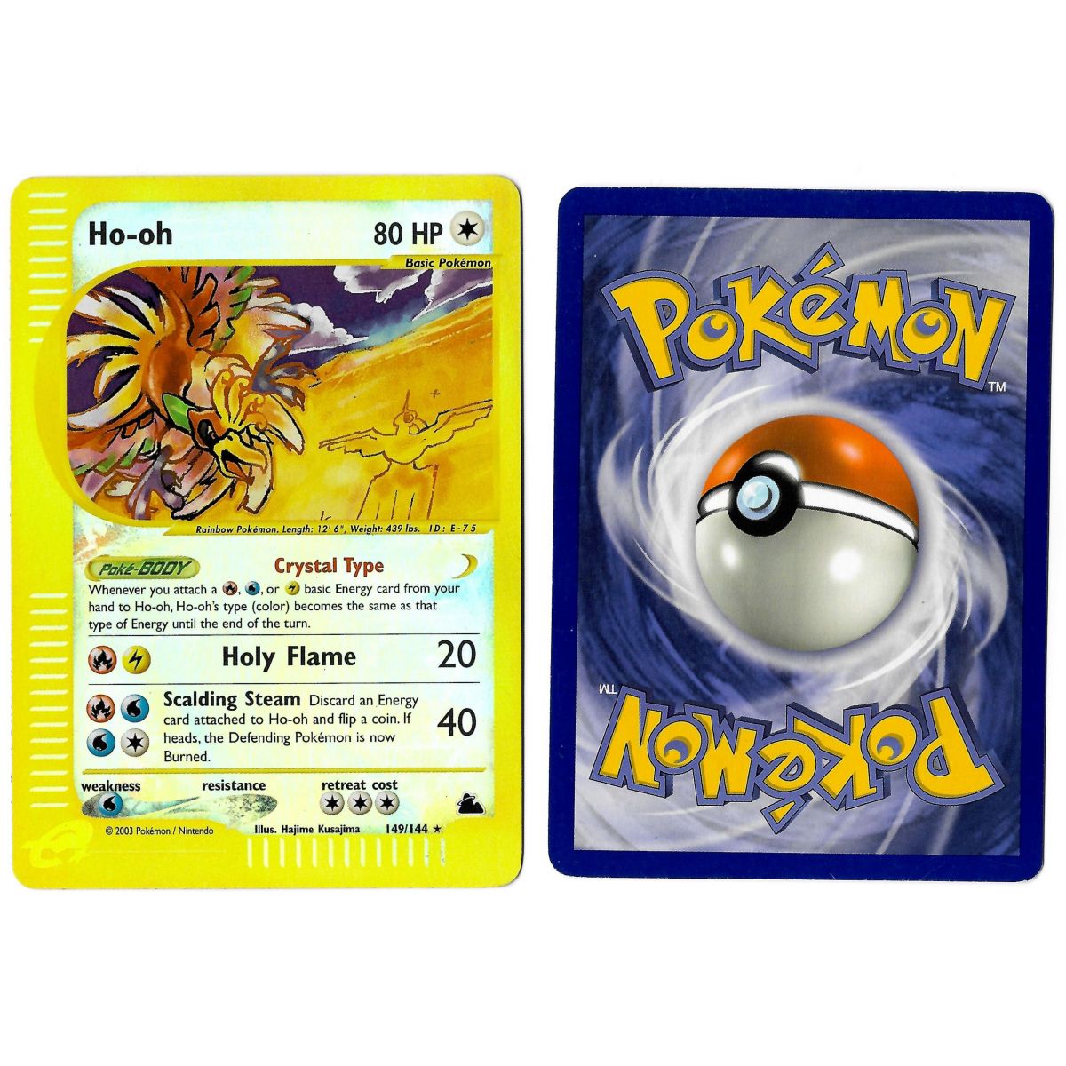 Ho-Oh 149/144 Skyridge Reverse Unlimited Anglais Excellent