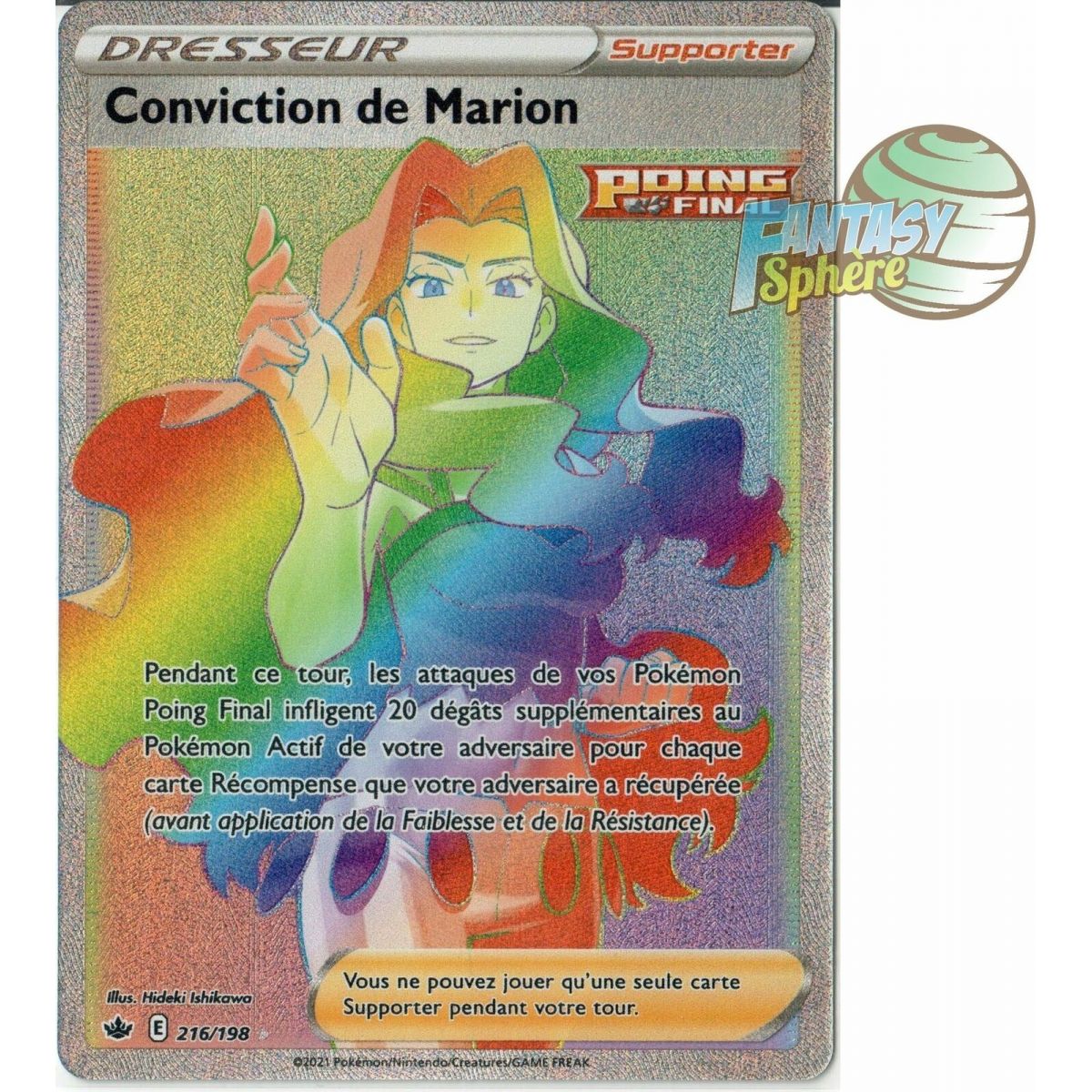 Conviction de Marion - Secret Rare 216/198 - Epee et Bouclier Regne de Glace