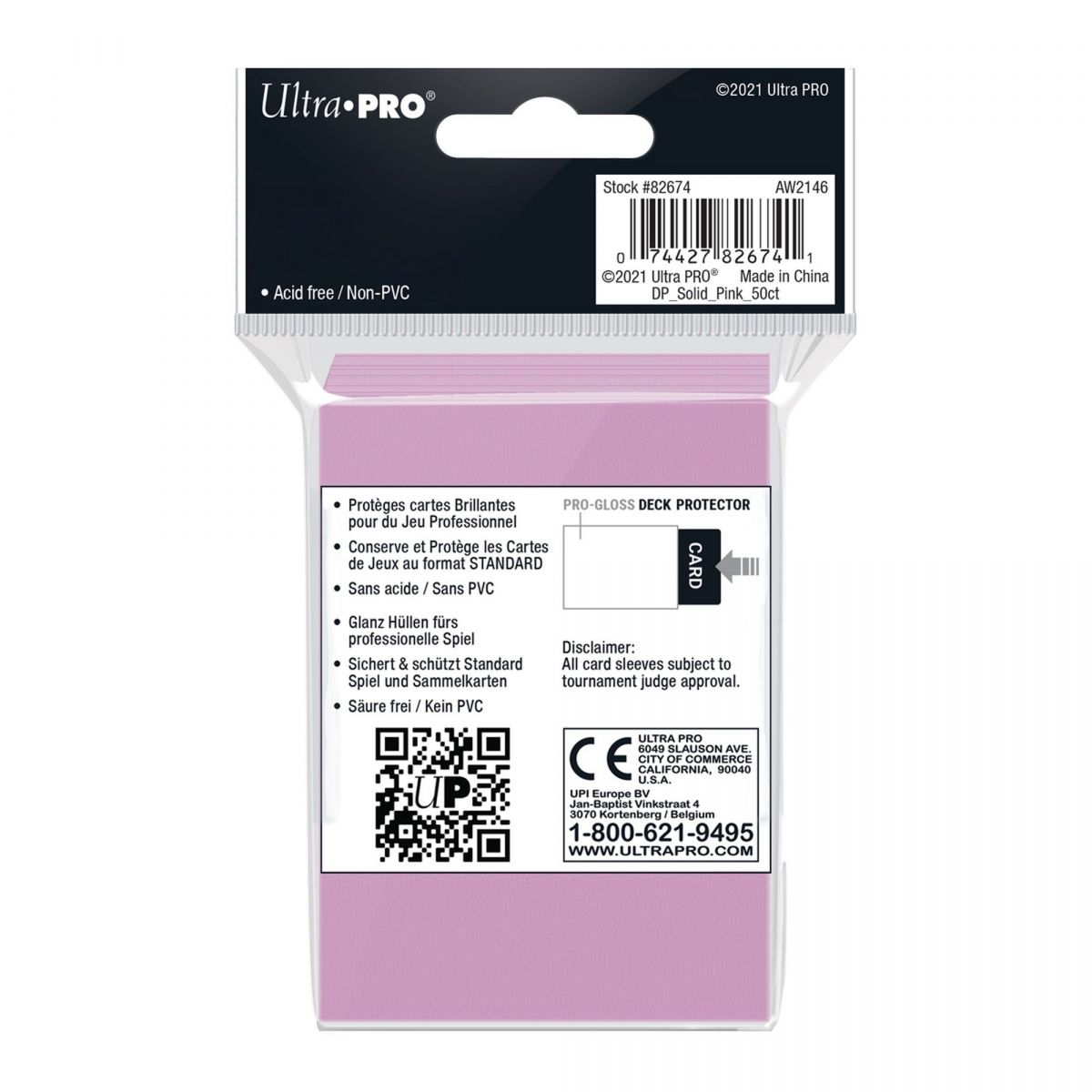 Ultra Pro - Protèges Cartes - Standard - Rose - Pink (50)