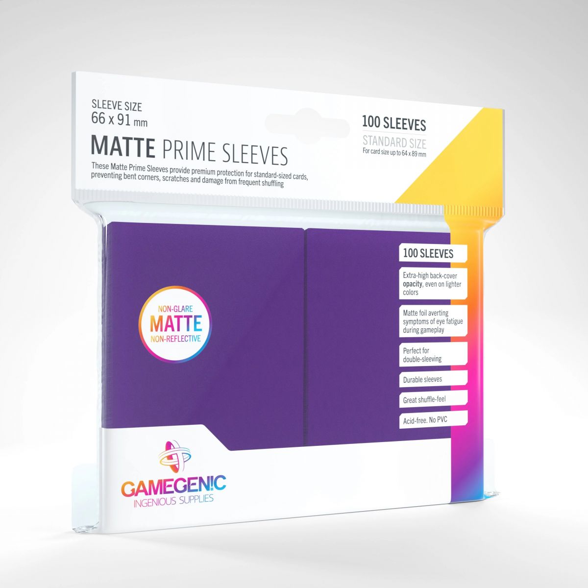 Gamegenic - Matte Prime Standard Sleeves - Violet - 66x91 (100)