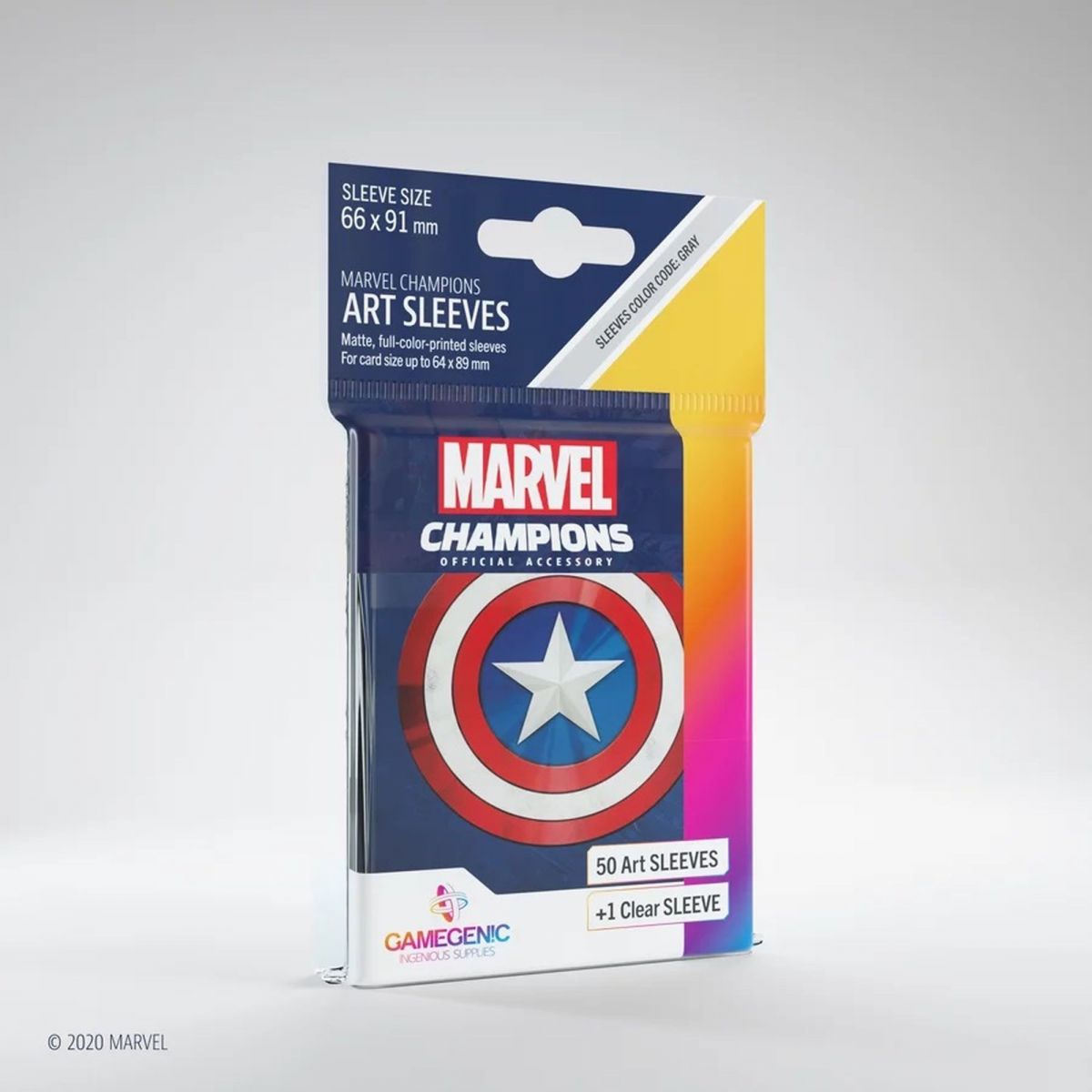 Gamegenic - Protèges Cartes - Standard - Marvel Champions : Captain America (50)