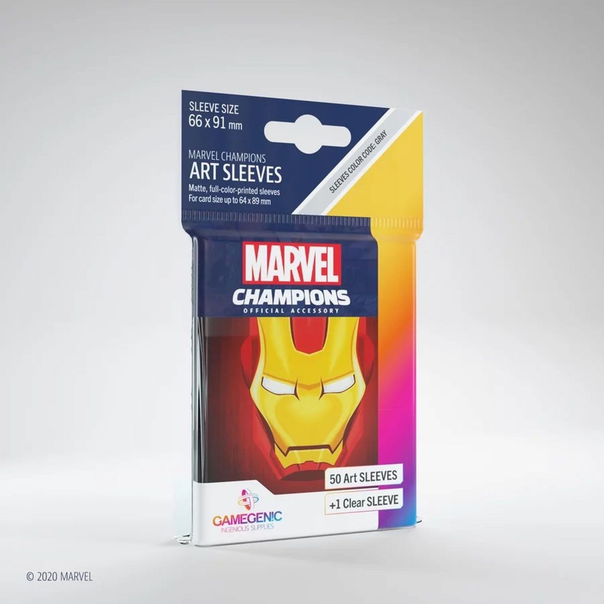 Gamegenic - Protèges Cartes - Standard - Marvel Champions : Iron Man (50)