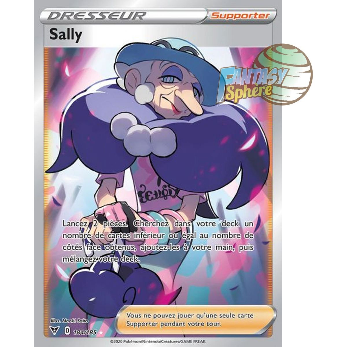 Sally - Full Art Ultra Rare  184/185 - Epee et Bouclier 4 Voltage Eclatant