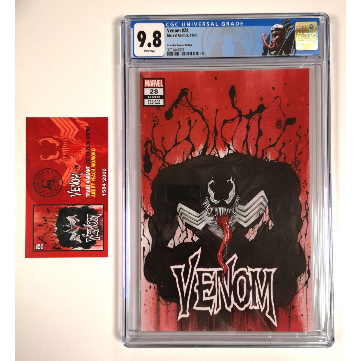 Comics - Marvel - Venom N°28 (Scorpion Comics Variant) (2018) - [CGC 9.8 - White Pages]