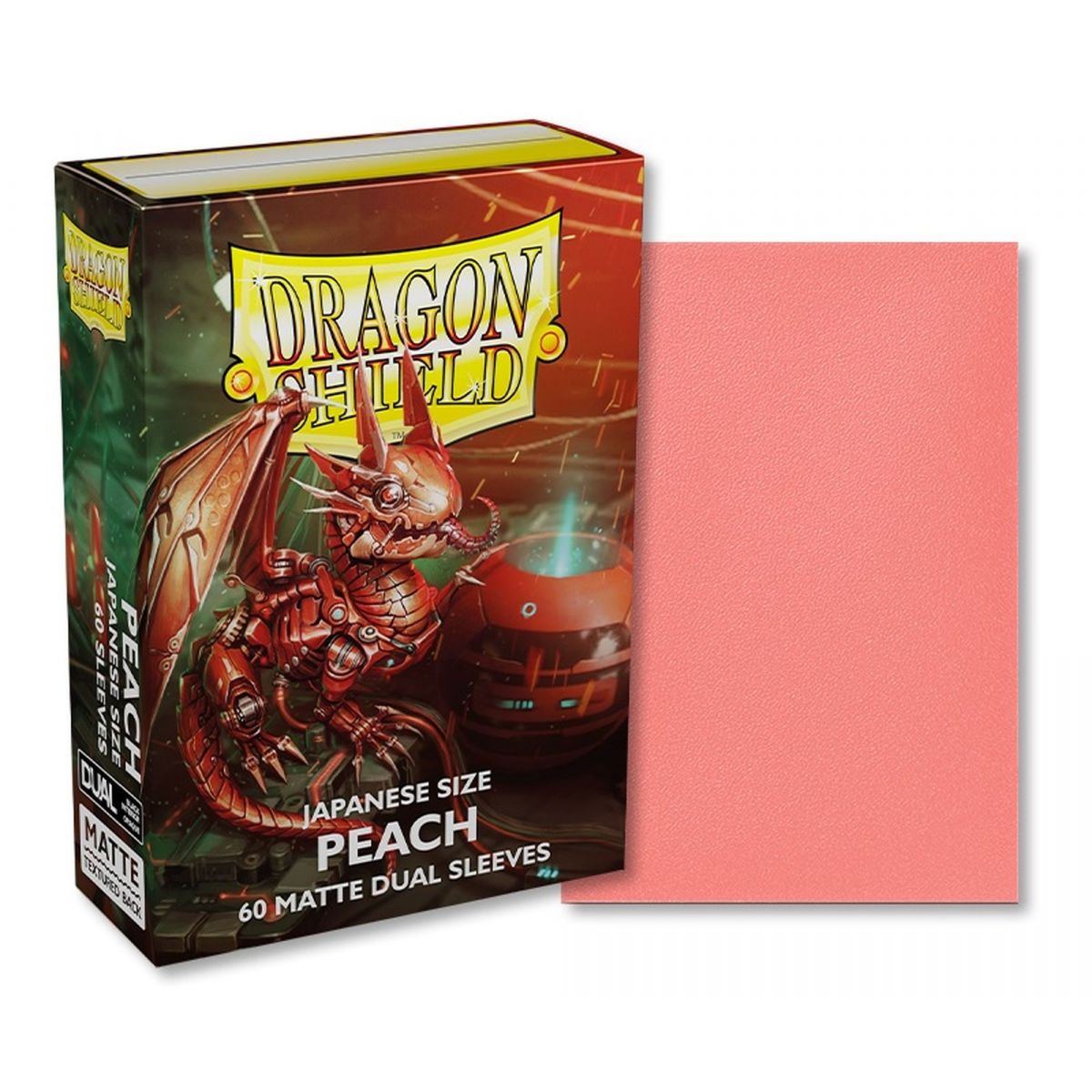 Item Dragon Shield - Small Sleeves - Japanese Size - Dual Matte Peach (60)