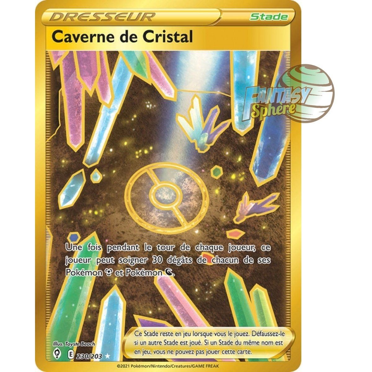 Item Caverne de Cristal - Secret Rare 230/203 - Epee et Bouclier Evolution Celeste