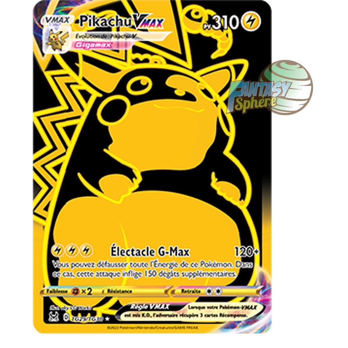 Pikachu VMAX - Full Art Ultra Rare TG29/TG30 - Epee et Bouclier 11 Origine Perdue