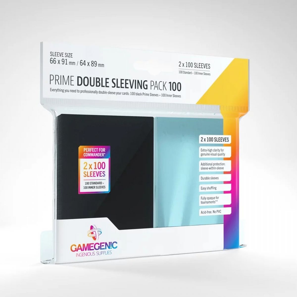 Gamegenic - Protèges Cartes - Standard - Prime Double Sleeving Pack (200)