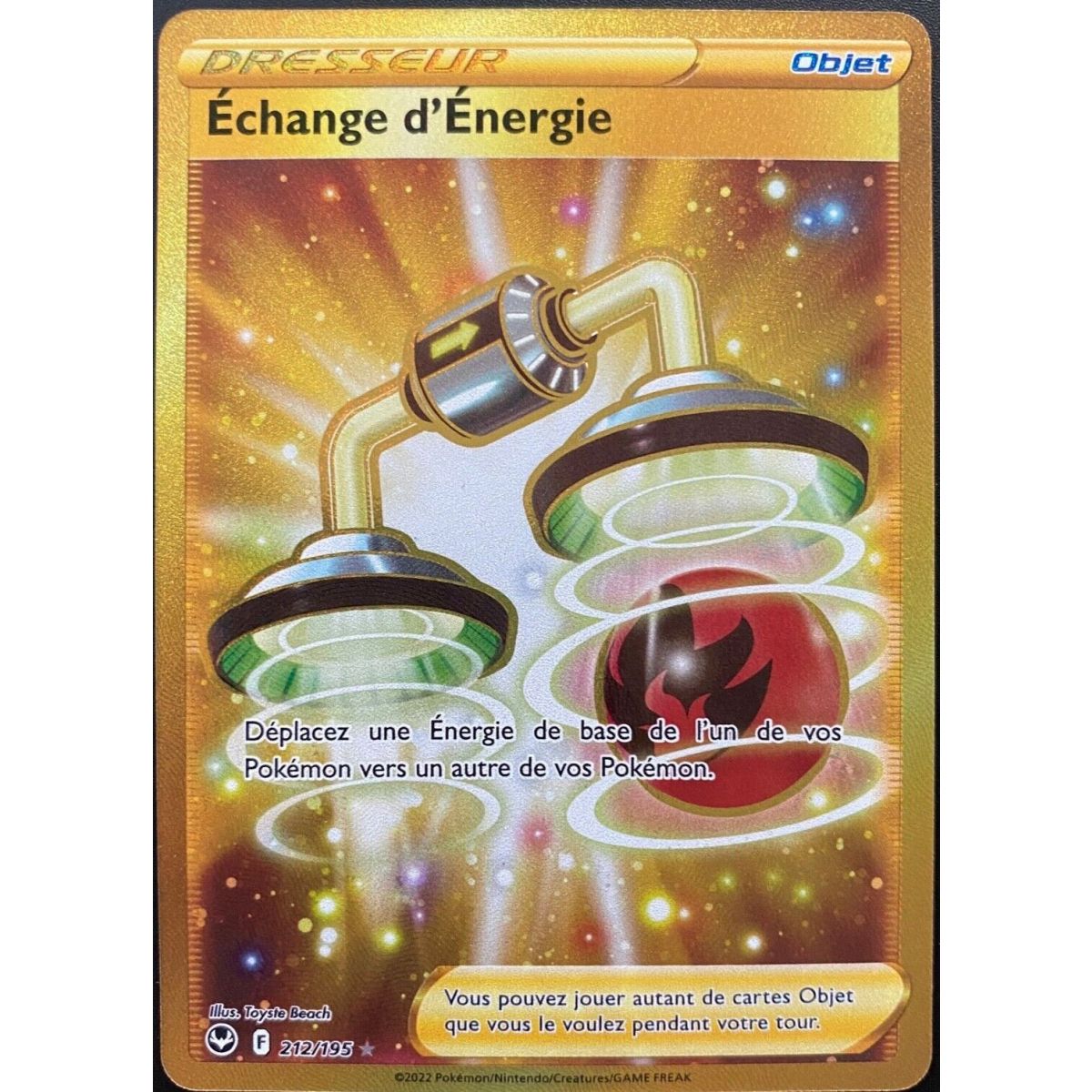 Échange d'Énergie - Secret Rare 212/195 - Epee et Bouclier 12 Tempete Argentée