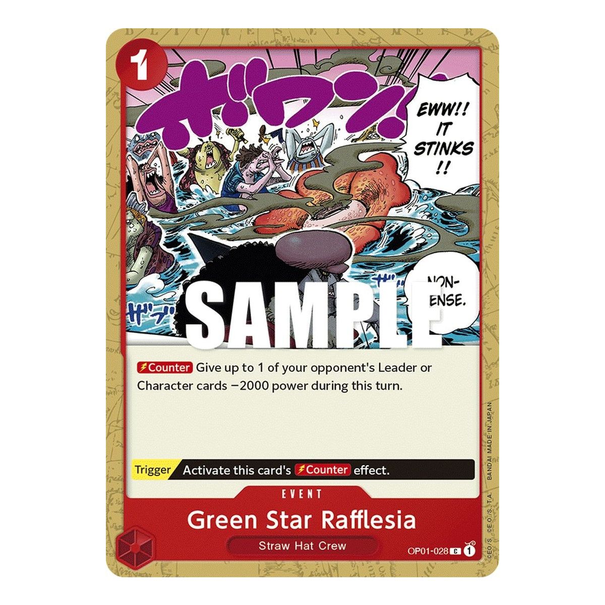Green Star Rafflesia - C  OP01-028 - OP01 Romance Dawn