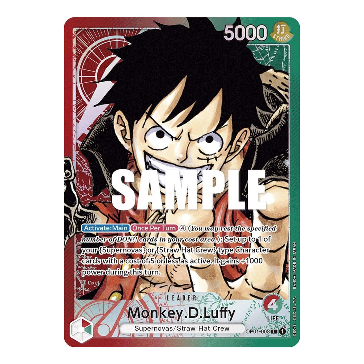 Monkey.D.Luffy - L Parallel OP01-003 - OP01 Romance Dawn