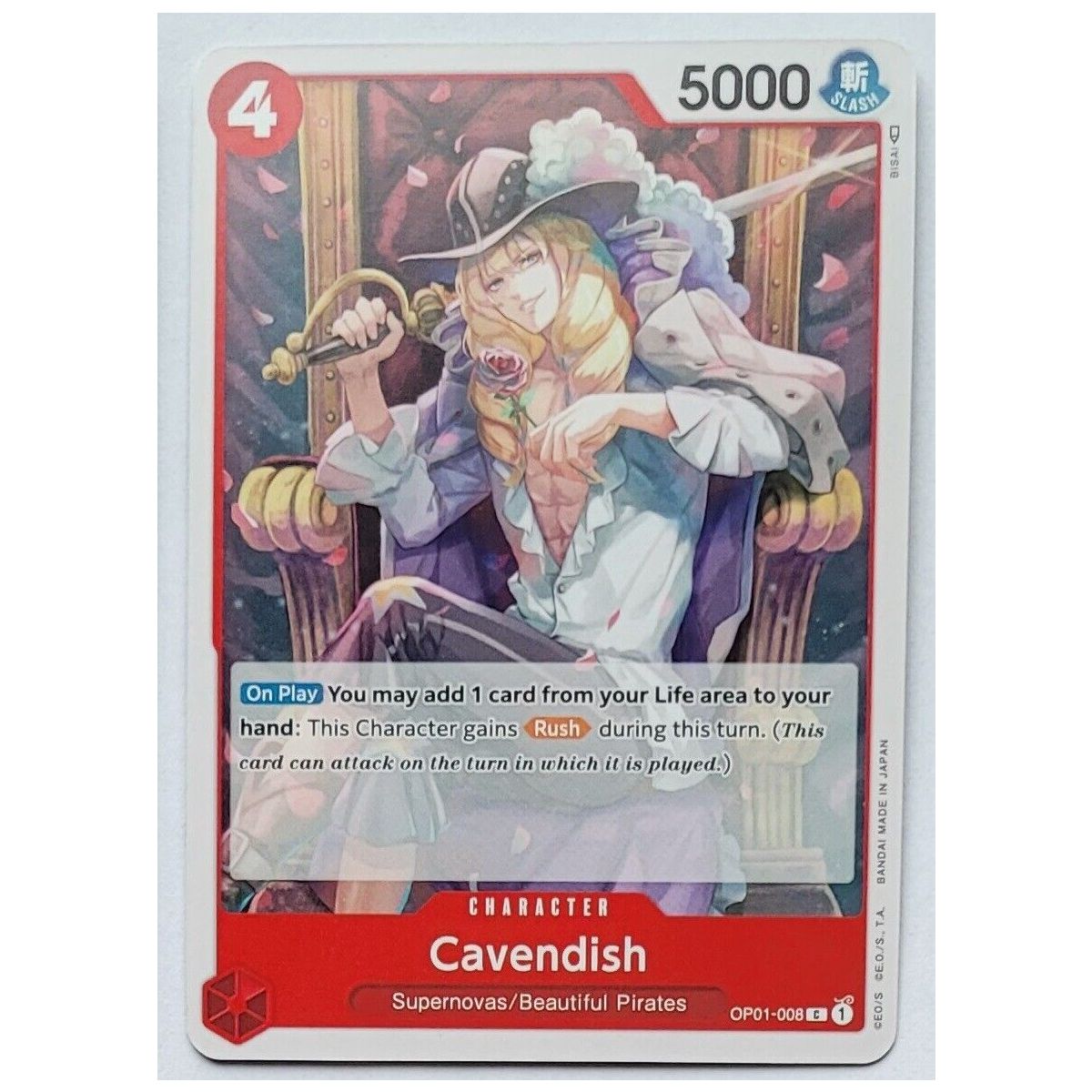 Cavendish - C  OP01-008 - OP01 Romance Dawn japonais