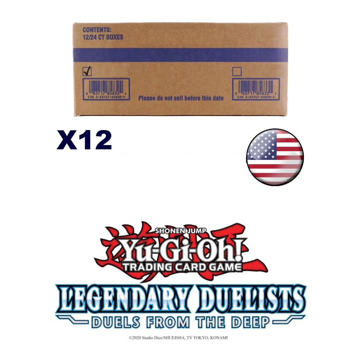 *US Print SEALED* Yu-Gi-Oh! - Case - 12 Boite de 36 Boosters - Legendary Duelists : Duels from the Deep - AMERICAIN