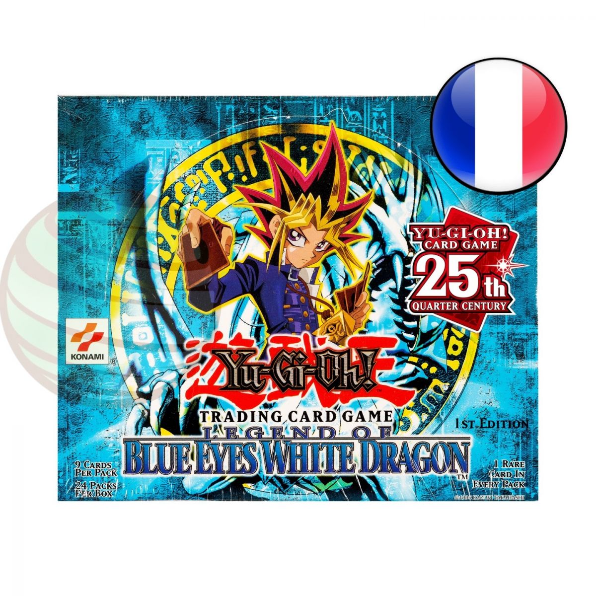 Yu-Gi-Oh! - Display - Boite de 24 Boosters - La Légende du Dragon Blanc aux Yeux Bleus - Edition 25 Ans Anniversaire - FR