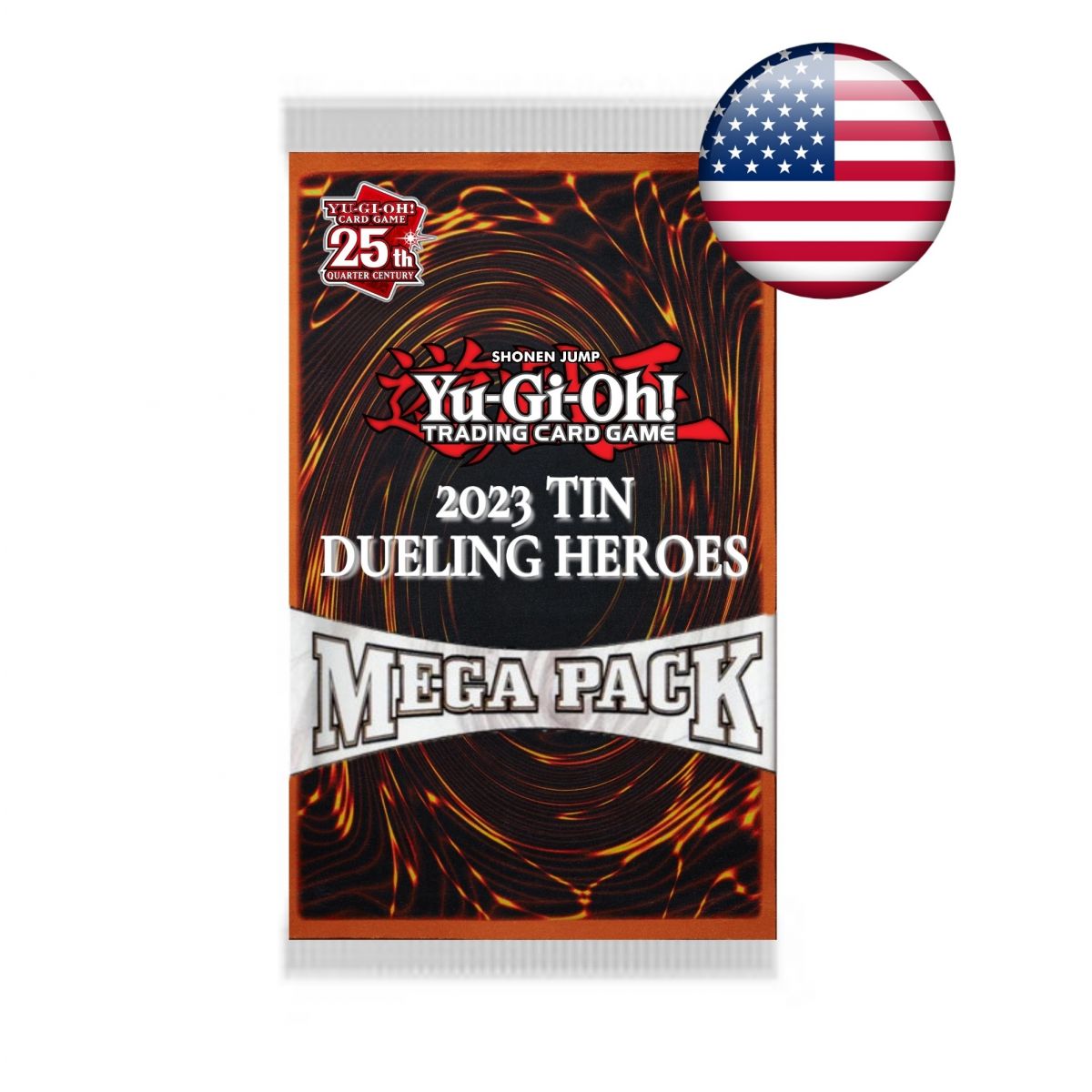 Yu-Gi-Oh! - Booster Mega Pack Tin Box 25ème Anniversaire 2023 - Dueling Heroes - US