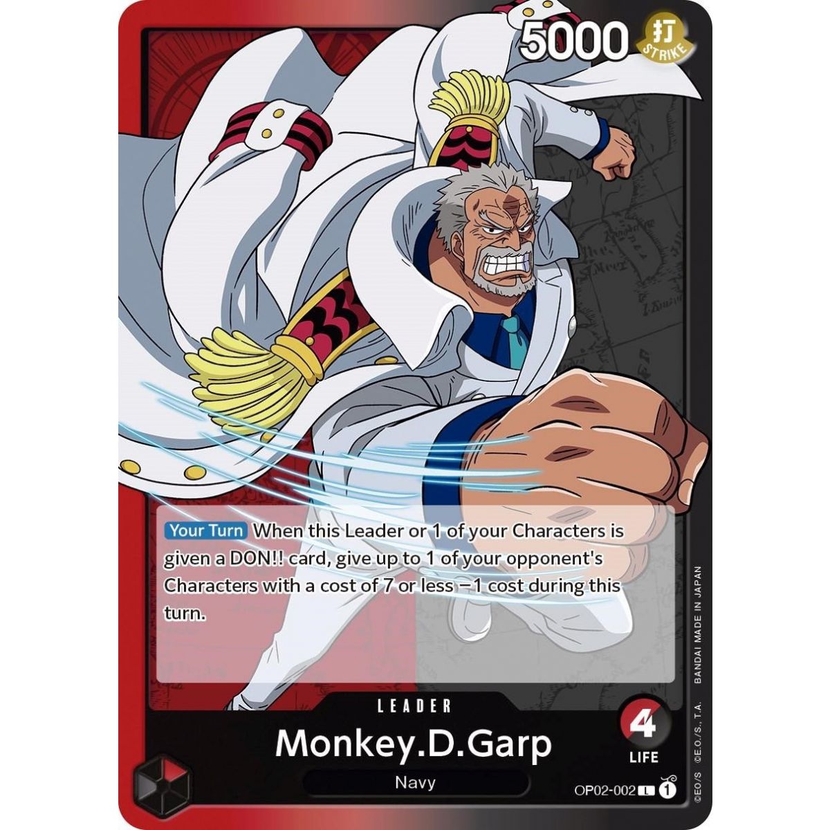 Monkey.D.Garp (002) - L  OP02-002 - OP02 Paramount War